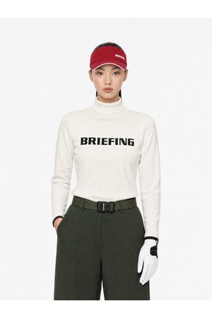 여자 빅로고 하이넥 스웨터_아이보리_NOCOLOR-a