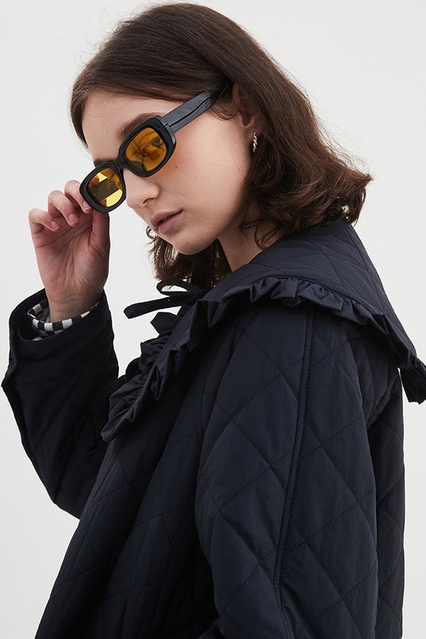 OPENING SUNSHINE - 코트 - SAILOR COLLAR QUILTED COAT NAVY