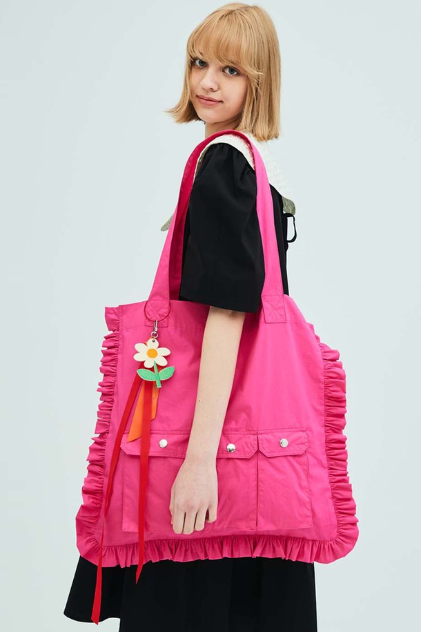 OPENING SUNSHINE - 에코/캔버스백 - Utility Square Shirring Bag_Pink