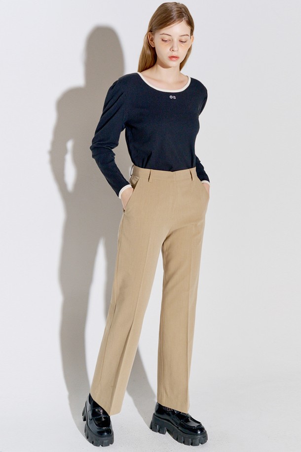 OPENING SUNSHINE - 롱/미디팬츠 - Classic bootcut long slacks_Beige