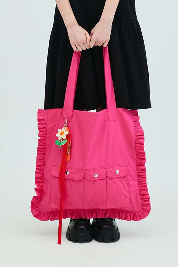 OPENING SUNSHINE - 에코/캔버스백 - Utility Square Shirring Bag_Pink