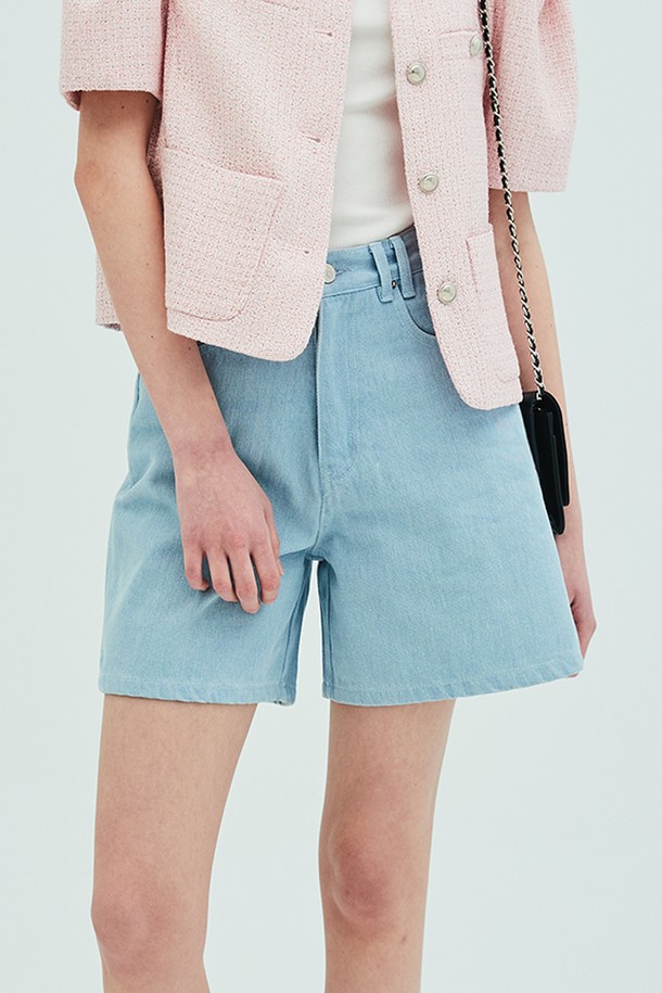 OPENING SUNSHINE - 데님 - Color Denim Shorts_Light Blue