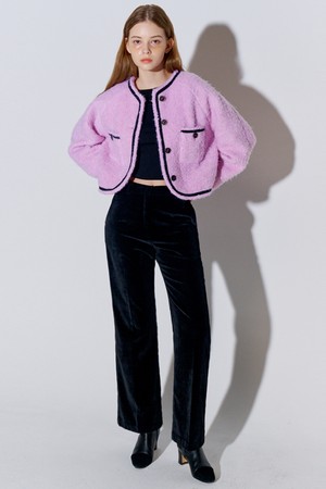 [리퍼브] Velvet Bootcut Pants Black