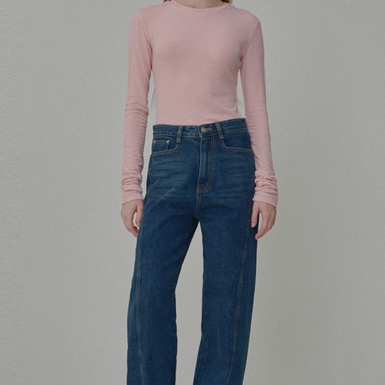 Low Rise Wide Denim Pants_Deep Blue