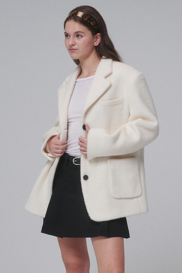 OPENING SUNSHINE - 자켓 - Suri alpaca Overfit Blazer_Ivory