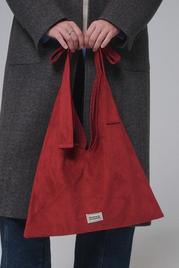 OPENING SUNSHINE - 숄더백 - Ribbon-detailed Swade shoulder bag_Red