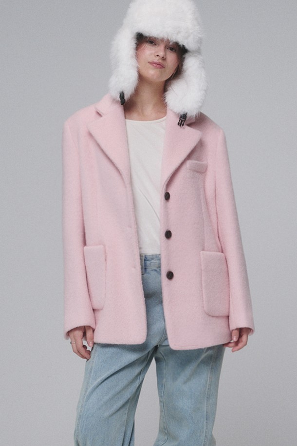 OPENING SUNSHINE - 자켓 - Suri alpaca Overfit Blazer_Pink