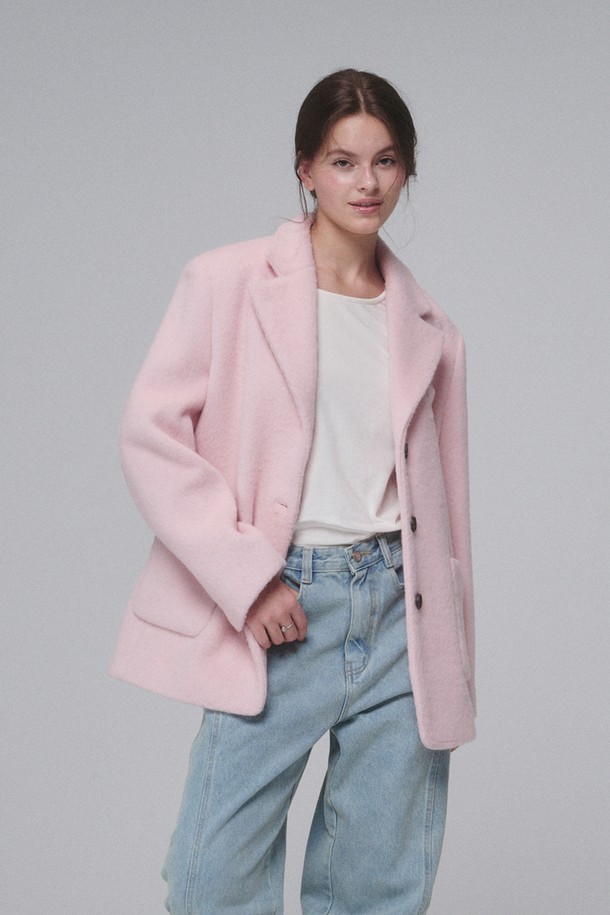 OPENING SUNSHINE - 자켓 - Suri alpaca Overfit Blazer_Pink