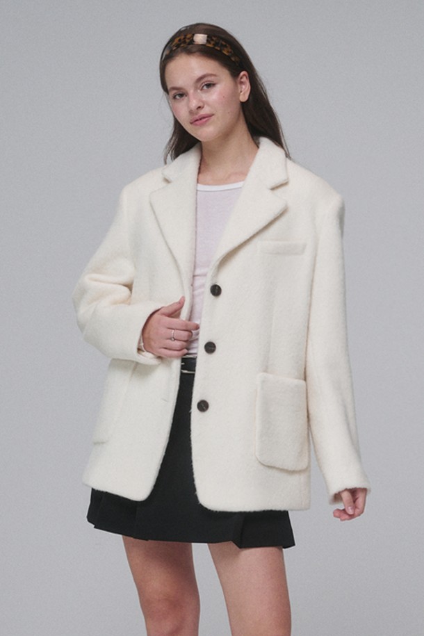 OPENING SUNSHINE - 자켓 - Suri alpaca Overfit Blazer_Ivory