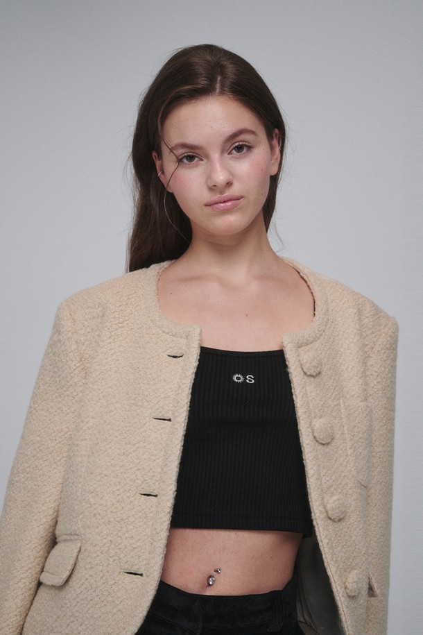 OPENING SUNSHINE - 자켓 - Boucle Wool Cropped Jacket_Beige