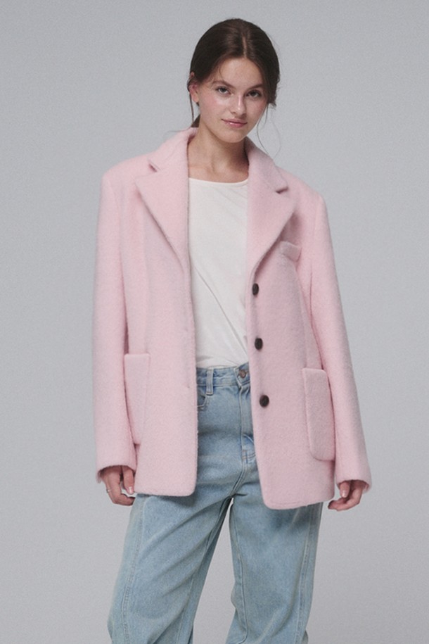 OPENING SUNSHINE - 자켓 - Suri alpaca Overfit Blazer_Pink