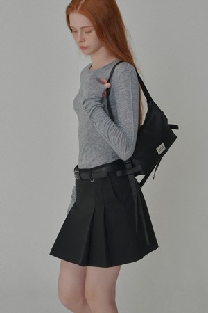 Classic Pleated Mini Skirt_Black