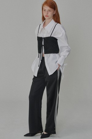 Side Lace Track Pants_Black