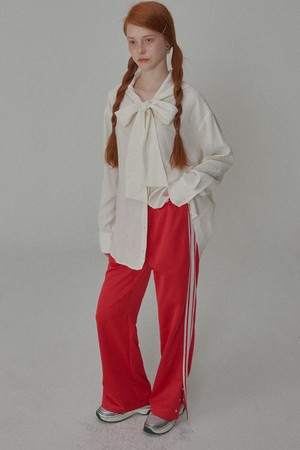 Side Lace Track Pants_Red