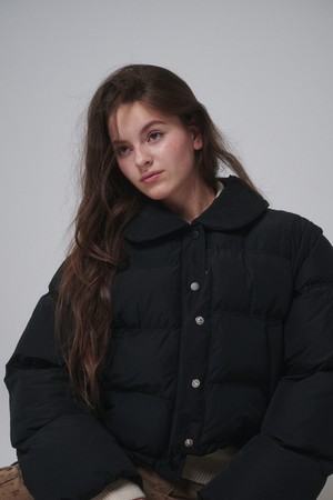 [리퍼브] Detachable Sleeve Wellon Short Padding_Black