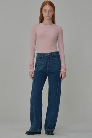 [리퍼브] Low Rise Wide Denim Pants_Deep Blue