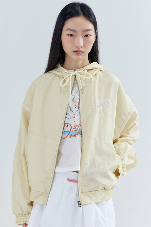 OPENING SUNSHINE - 자켓 - Double Ribbon Nylon Wind breaker_Yellow