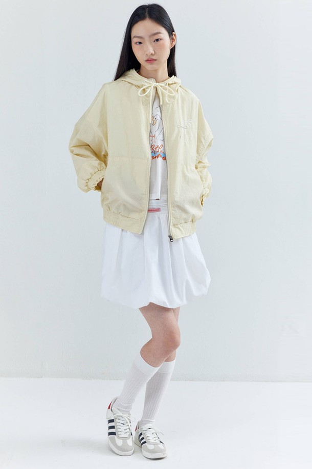 OPENING SUNSHINE - 미니스커트 - Pin-tuck Balloon Mini Skirt_White