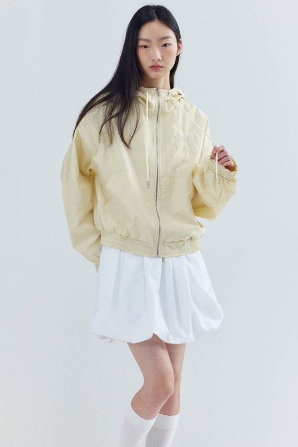 OPENING SUNSHINE - 미니스커트 - Pin-tuck Balloon Mini Skirt_White