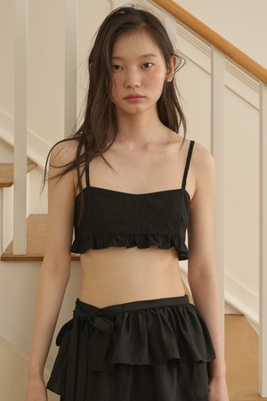 Frill Mini Bustier_Black