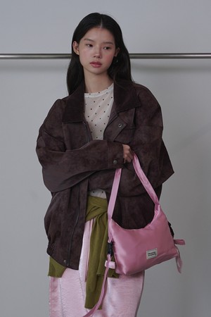 Vintage bomber leather jacket_Chocolate Brown