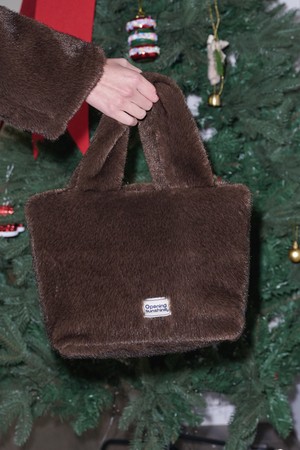 Soft Fur Tote Bag_Brown