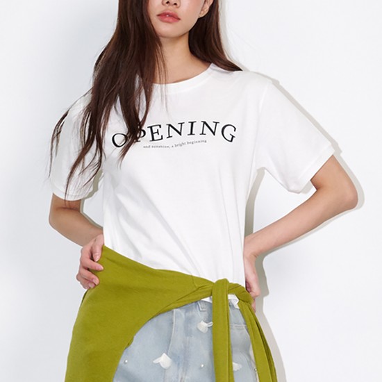 Logo Short-sleeved Cropped T-shirt White