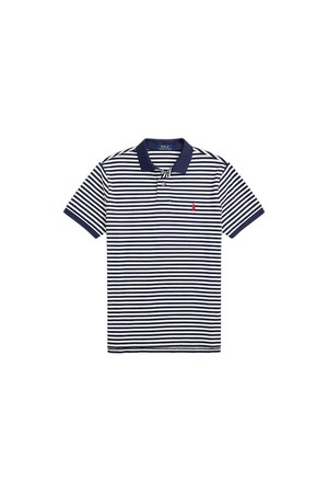 폴로 랄프 로렌 커스텀 슬림핏 스트라이프 메시 폴로 셔츠 MNPOKNI1N823244_WHITE-a