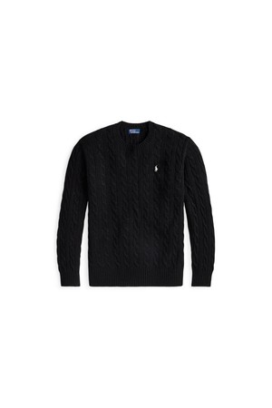 폴로 랄프 로렌 케이블 울 캐시미어 크루넥 스웨터 WMPOSWENC021219_BLACK-a