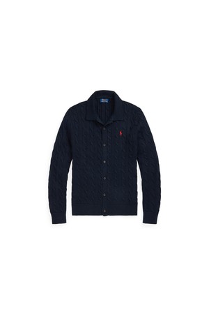 폴로 랄프 로렌 케이블 니트 코튼 카디건 MNPOSWE16822392_BLUE-a