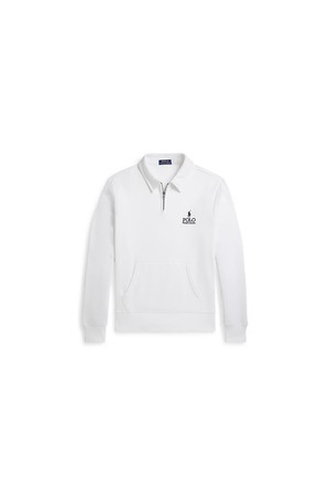 폴로 랄프 로렌 로고 플리스 칼라 스웨트셔츠 MNPOKNI16824573_WHITE-a