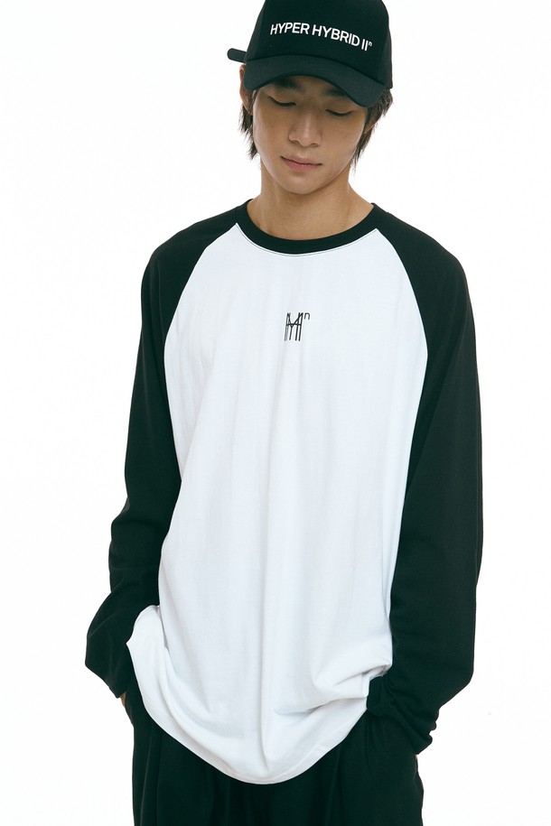 HYIIⁿ - 긴팔티셔츠 - [하이투] Uniform Raglan Tshirt Black