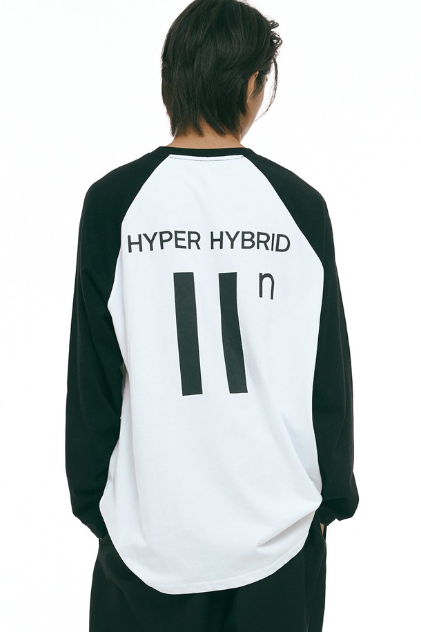 HYIIⁿ - 긴팔티셔츠 - [하이투] Uniform Raglan Tshirt Black