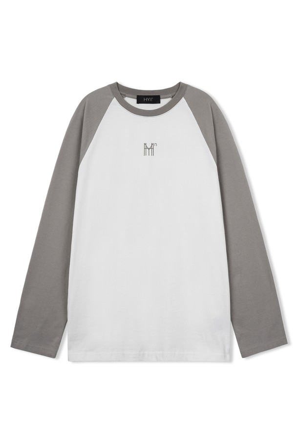 HYIIⁿ - 긴팔티셔츠 - [하이투] Uniform Raglan Tshirt Grey