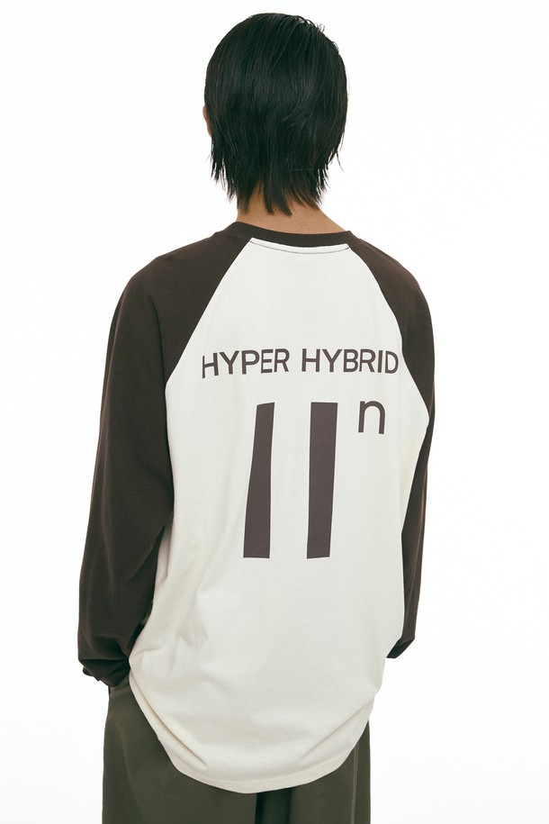 HYIIⁿ - 긴팔티셔츠 - [하이투] Uniform Raglan Tshirt Brown