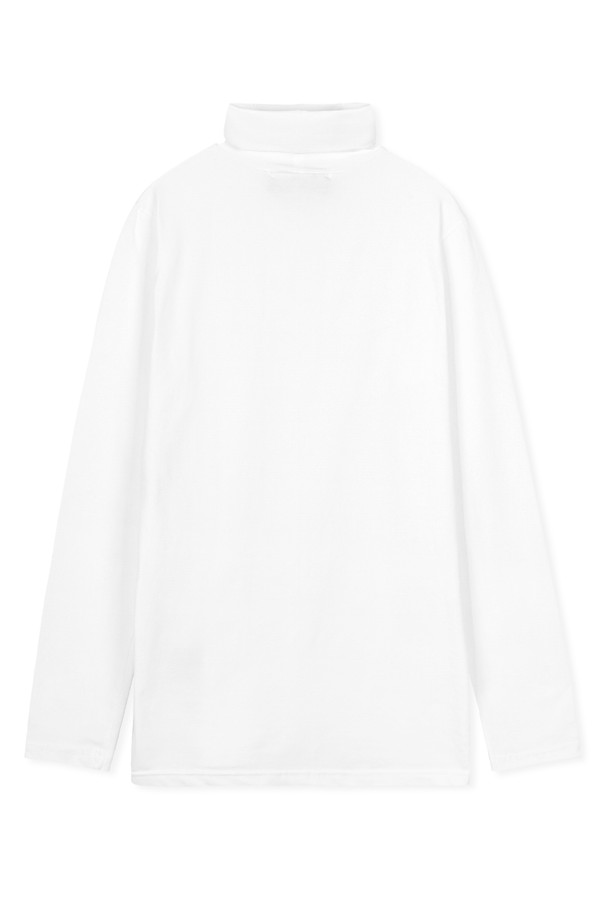 HYIIⁿ - 긴팔티셔츠 - [하이투] Standard Fit Turtle Neck Pullover White