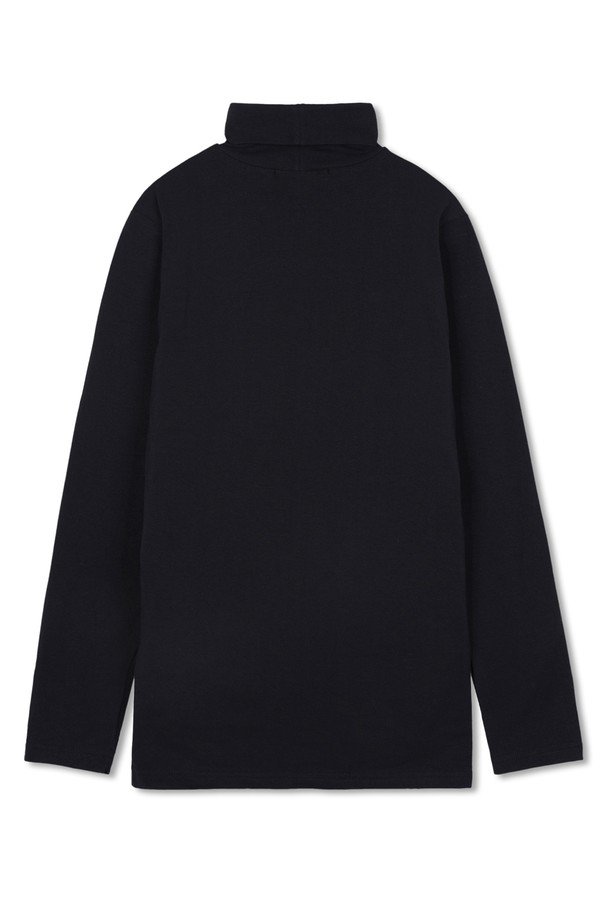 HYIIⁿ - 긴팔티셔츠 - [하이투] Standard Fit Turtle Neck Pullover Black