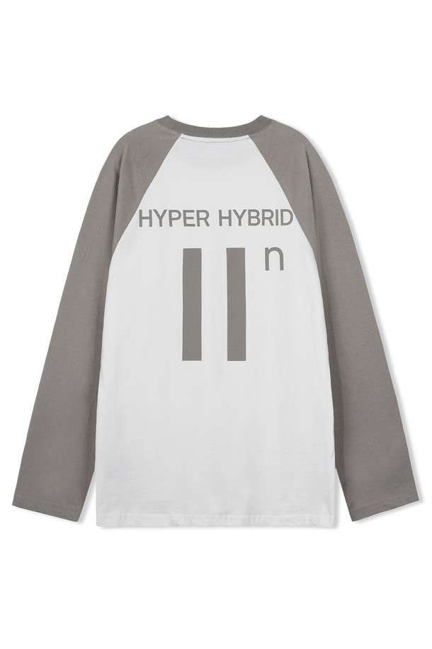 HYIIⁿ - 긴팔티셔츠 - [하이투] Uniform Raglan Tshirt Grey