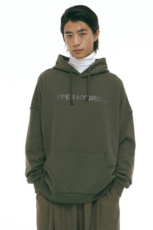 [하이투] Crossed Two Strings Hoodie Khaki