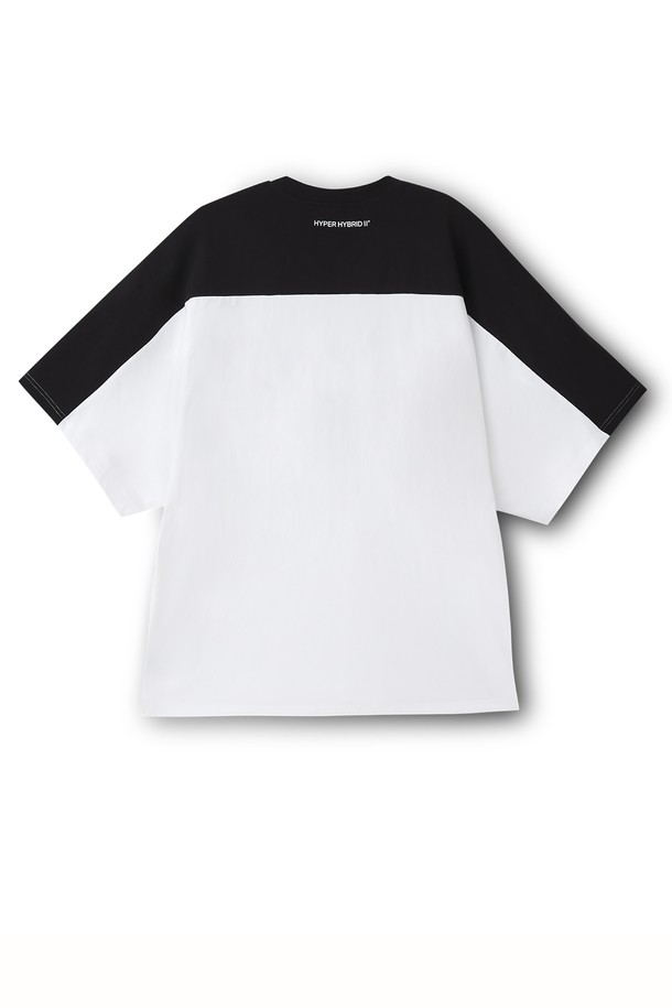 HYIIⁿ - 반팔티셔츠 - [Unisex] Number Printed Vneck Overfit Tshirt Black