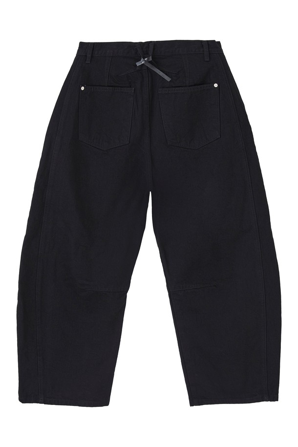 HYIIⁿ - 데님 - [Unisex] Barrel Fit Wide Jeans Black