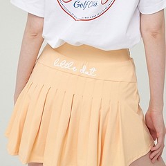 Back Pleated Jersey Skirt-a
