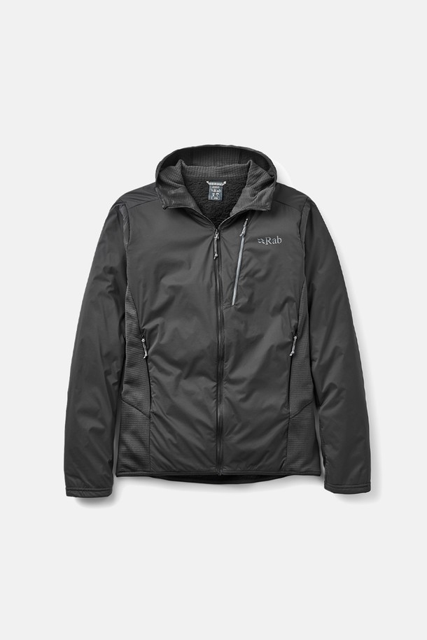 Rab(랩) 어센더 써미트 후디 Black은 등산, 스노우 스포츠, 아웃도어 활동에 적합한 남녀 공용 후드 집업입니다. 블랙과 오크 두 가지 색상으로 출시되었으며, 겨울철 보온과 방풍 기능을 제공합니다. 슬림핏으로 제작되었으며, 헬멧 호환 가능한 후드, YKK VISLON 지퍼, 가슴 지퍼 포켓, 핸드 포켓 2개, 그리드 플리스 안감, 엄지 홀, 신축성 있는 커프스, 드롭 헴라인 등 다양한 특징을 갖추었습니다. 폴리에스터, 나일론, 엘라스틴, 플리스 소재로 제작되어 부드러운 촉감과 뛰어난 신축성을 자랑하며, 스포티하고 캐주얼한 겨울 데일리룩을 연출하기 좋습니다.
