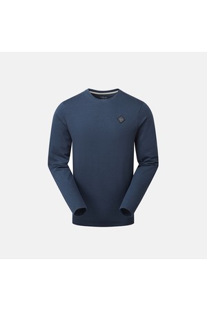 Rab 베이스캠프 로고 뱃지 LS 티 Tempest Blue_BLUE-a