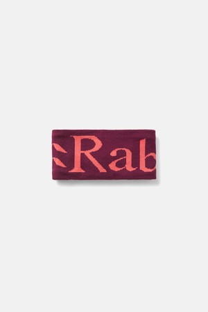 Rab 니트 로고 헤드밴드 Mulberry/Hibiscus