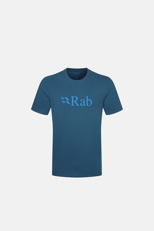 Rab 스탠스 로고 티 Tempest Blue