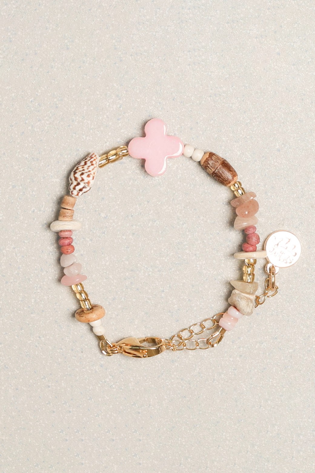 ★tow tow archive★ Clover Symbol Bracelet Angora Pink TBH12 FULL CLOVER BRACELET ANGORA PINK : ARCHIVE-049_towtow