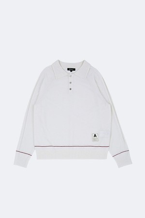 베이직 니트 폴로셔츠_WHITE-a