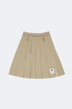 햄튼 플리츠 미디 스커트_BEIGE-a