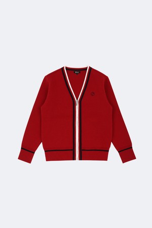울 집업 니트 가디건_RED-a